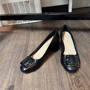 Clarks • Round Toe Block Heel Pump • 8.5